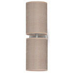 Addison Wall Sconce - Brushed Nickel / Woven Crosshatch