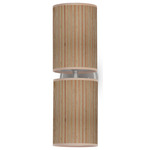 Addison Wall Sconce - Brushed Nickel / Woven Linear Bamboo
