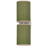 Addison Wall Sconce - Brushed Nickel / Woven Green Bamboo