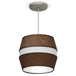 Bev Pendant - Walnut Stained Veneer