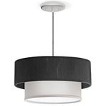 Mia Pendant - Brushed Nickel / Black