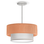 Mia Pendant - Brushed Nickel / Coffee