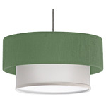 Mia Pendant - Brushed Nickel / Olive