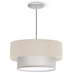 Mia Pendant - Brushed Nickel / Natural