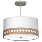 Holly Pendant - Natural Veneer / White Linen