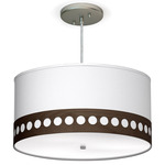 Holly Pendant - Walnut Stained Veneer / White Linen
