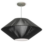 Rachel Pendant - Brushed Nickel / Black