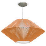 Rachel Pendant - Brushed Nickel / Coffee