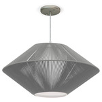 Rachel Pendant - Brushed Nickel / Grey