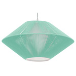 Rachel Pendant - Brushed Nickel / Mint Green