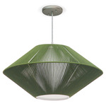 Rachel Pendant - Brushed Nickel / Olive