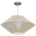 Rachel Pendant - Brushed Nickel / Natural