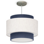 Spencer Acoustic Pendant - Brushed Nickel / Navy
