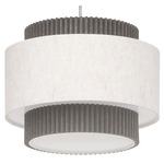 Spencer Acoustic Pendant - Brushed Nickel / Dark Grey