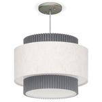 Spencer Acoustic Pendant - Brushed Nickel / Light Grey