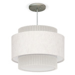 Spencer Acoustic Pendant - Brushed Nickel / White