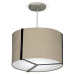 Jordan Pendant - Black / Linen Tan