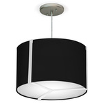 Jordan Pendant - White / Linen Black