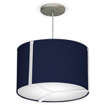 Jordan Pendant - White / Linen Navy
