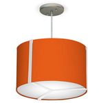 Jordan Pendant - White / Silk Orange