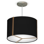 Jordan Pendant - Brass / Linen Black