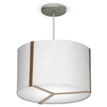Jordan Pendant - Brass / Linen White