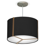 Jordan Pendant - Brass / Silk Ebony