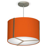 Jordan Pendant - Brass / Silk Orange