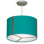 Jordan Pendant - Brass / Silk Turquoise