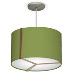 Jordan Pendant - Brass / Silk Verde