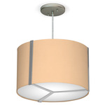 Jordan Pendant - Nickel / Silk Champagne