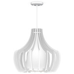 Aly Pendant - White / White Linen