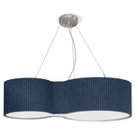 Aria Acoustic Pendant - Brushed Nickel / Navy