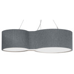 Aria Acoustic Pendant - Brushed Nickel / Light Grey