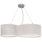 Aria Acoustic Pendant - Brushed Nickel / White