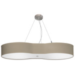 Avery Pendant - Brushed Nickel / Linen Tan