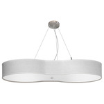 Avery Pendant - Brushed Nickel / Linen White