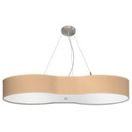 Avery Pendant - Brushed Nickel / Silk Champagne