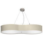 Avery Pendant - Brushed Nickel / Silk Cream