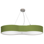 Avery Pendant - Brushed Nickel / Silk Verde