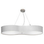 Avery Pendant - Brushed Nickel / Silk White