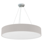 Avi Acoustic Pendant - Brushed Nickel / White
