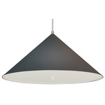Angelica Pendant - Brushed Nickel / Linen Black