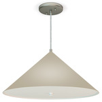 Angelica Pendant - Brushed Nickel / Linen Tan