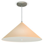 Angelica Pendant - Brushed Nickel / Silk Champagne