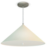 Angelica Pendant - Brushed Nickel / Silk Cream