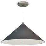 Angelica Pendant - Brushed Nickel / Silk Ebony