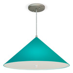 Angelica Pendant - Brushed Nickel / Silk Turquoise