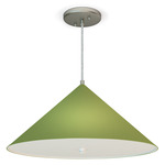 Angelica Pendant - Brushed Nickel / Silk Verde