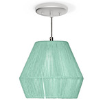 Pearl Pendant - Brushed Nickel / Mint Green